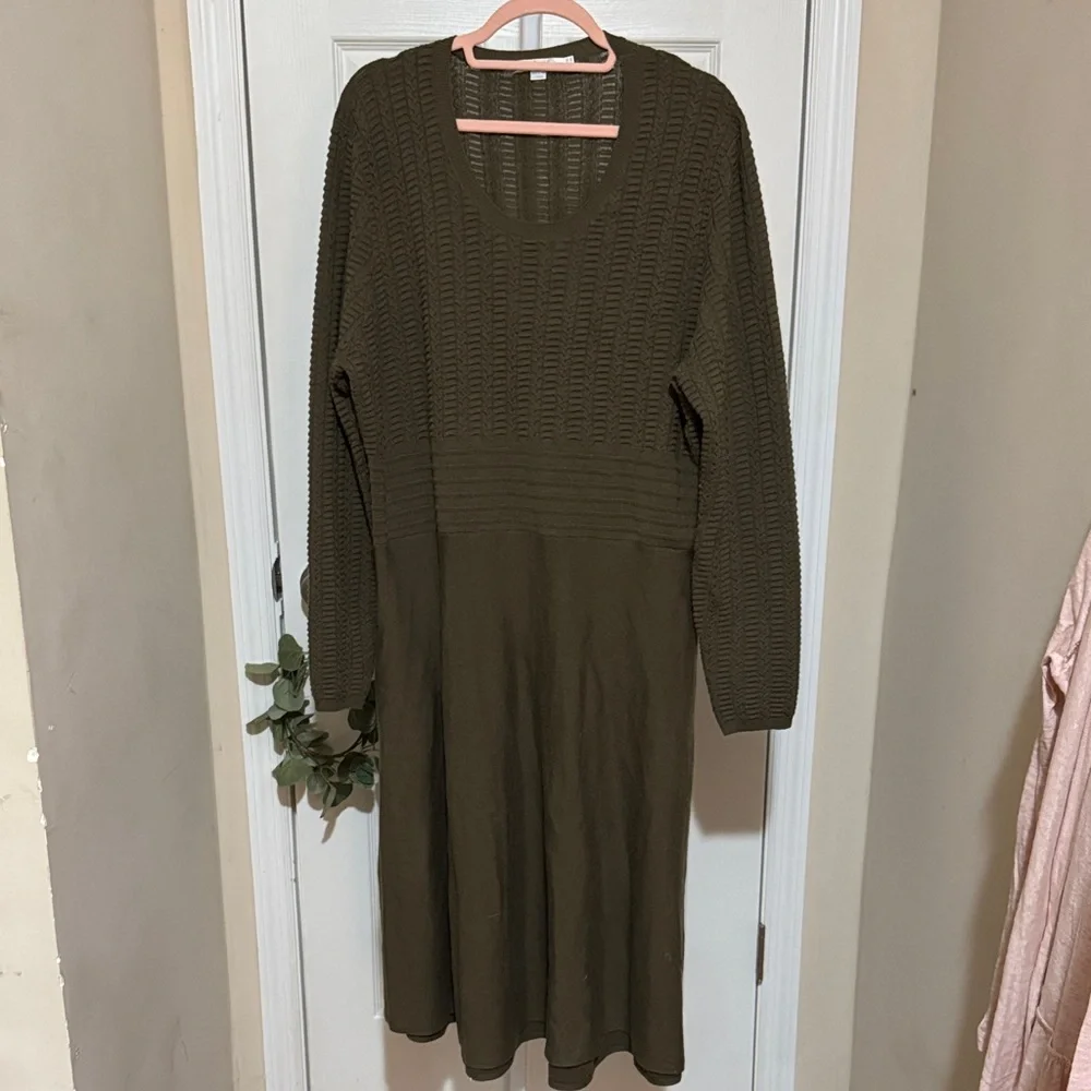 Boden Olive Long Sleeve Dress